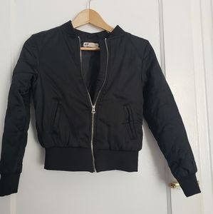 Girls black bomber jacket